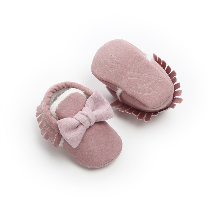 MARCH EXPO 2019 baby shoes Bow casual shoe for toddler firstwalker Plus velvet thick infant baby boot
