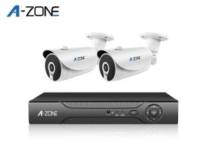 Quality 1080P 2CH IP CCTV Camera Kits Metal Bullet , 2 Channel 1080p Nvr Security System wholesale
