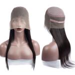 360 Lace Frontal Closure 100% Real Human Hair Extensions Straight For Ladys