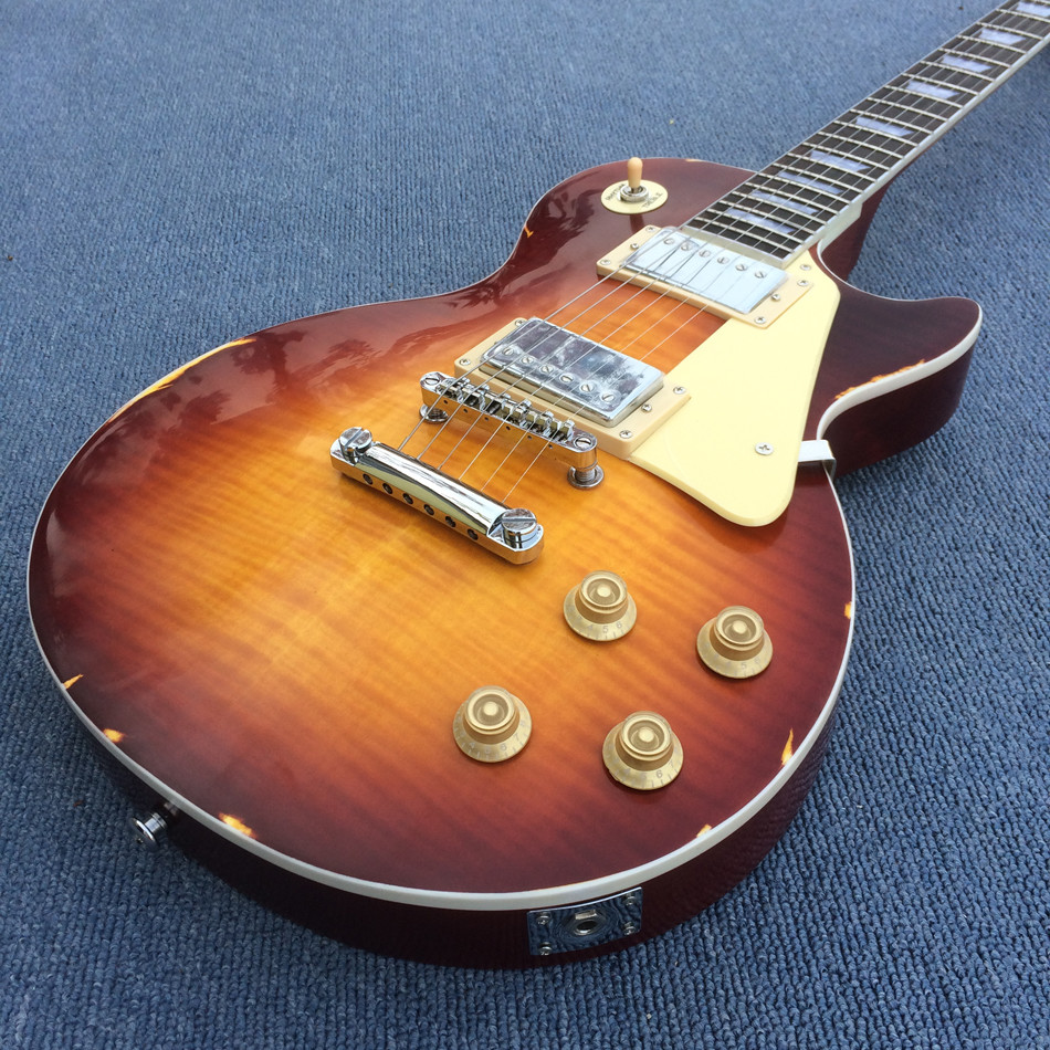 Flame Maple Factory new product Heavy Relic Electric guitar Aged style free shipping