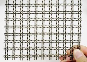Quality Partitions Crimped Weave Wire Mesh Antique Brass PVD Decorative Mesh Panels wholesale