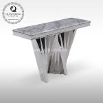 Modern 51kg SS Console Table 160cmx45cmx75cm Canada Style Glass top