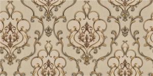 Quality 1.06*10m Brown Damask Wallpaper / Contemporary Floral Wallpaper PVC Material wholesale