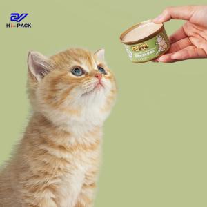 Quality D73x44mm Empty 85g Metal Round Tin Can 180ml For Oil Tuna Fish Wet Pet Food wholesale