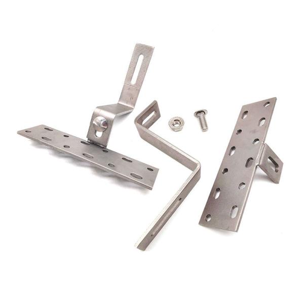 SUS304 Stainless Steel Solar Related Products Bracketing Adjustable Roof Tile