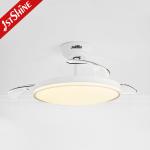 Retractable Smart LED Ceiling Fan Light , Quiet DC Motor Fan Light
