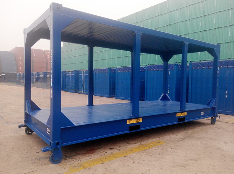 Convenient and Mobile 20ft Modified Shipping Container Frames with Corten Steel or Galvanized Material