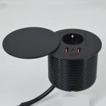 Office Furniture round EU power outlet & 2 usb a+ 1c for sofa coffee table