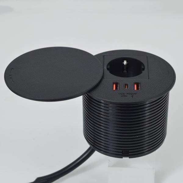 Office Furniture round EU power outlet & 2 usb a+ 1c for sofa coffee table