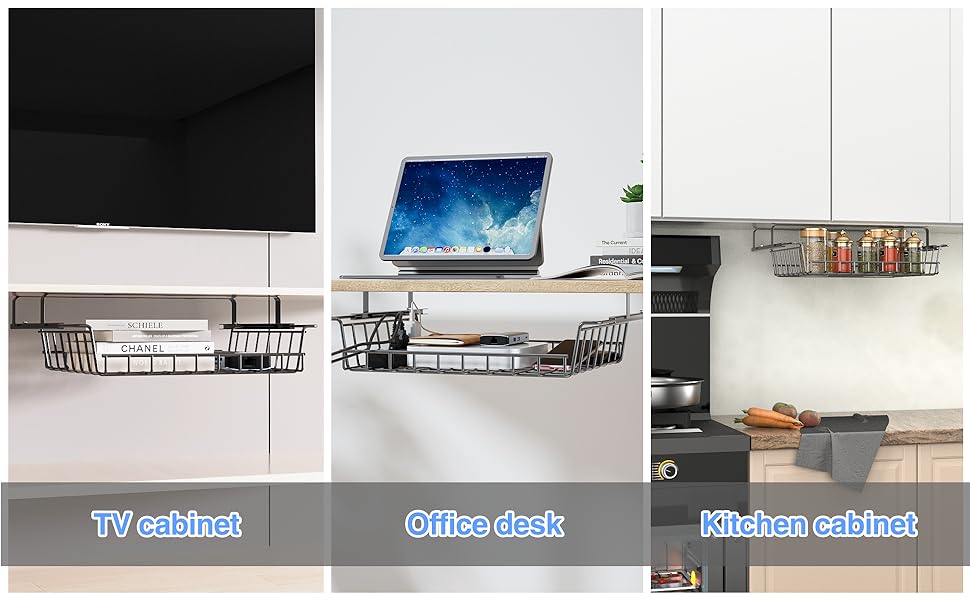 Under Desk Storage Shelf Cable Management Tray Under Desk Metal Under Desk Drawer Tray
