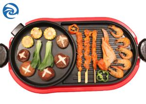 Quality Non Stick Electric Grills Griddles Skillets 1350W smoke free wholesale