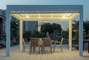 Quality Aluminum Gazebo Electric Louvered Aluminum Patio Pergola Hardtop Gazebo wholesale