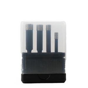 Quality 45#Steel 4PC Vacuum Brazing Diamond Hole Saw Kit 6mm 8mm 10mm 12mm wholesale