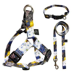 Quality 3 In 1 Dog Harness Set Nylon Dog Harness Leash For Walking Pets wholesale