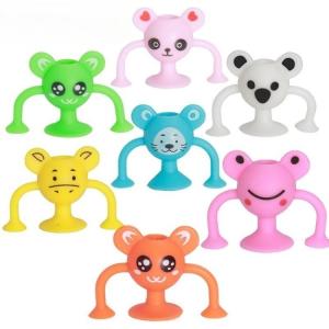 Quality Lovely Cartoon Figurine Custom Color TPR Rubber Suction Cup Toy Building Blocks for Children Other Educational Toys wholesale