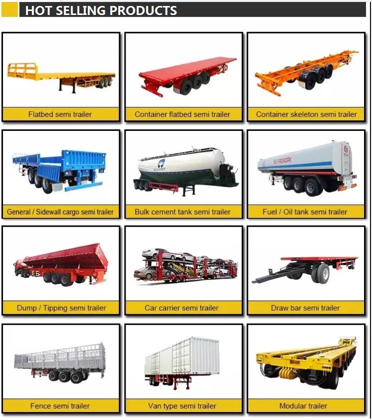 Multi-Purpose Cargo Side Wall Full Trailer with 12r22.5 Tire Size and 50T Max Payload