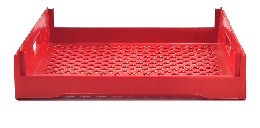 Stackable Plastic Bread Tray Turnover Crate with Silk Printing Logo and Foldable Design
