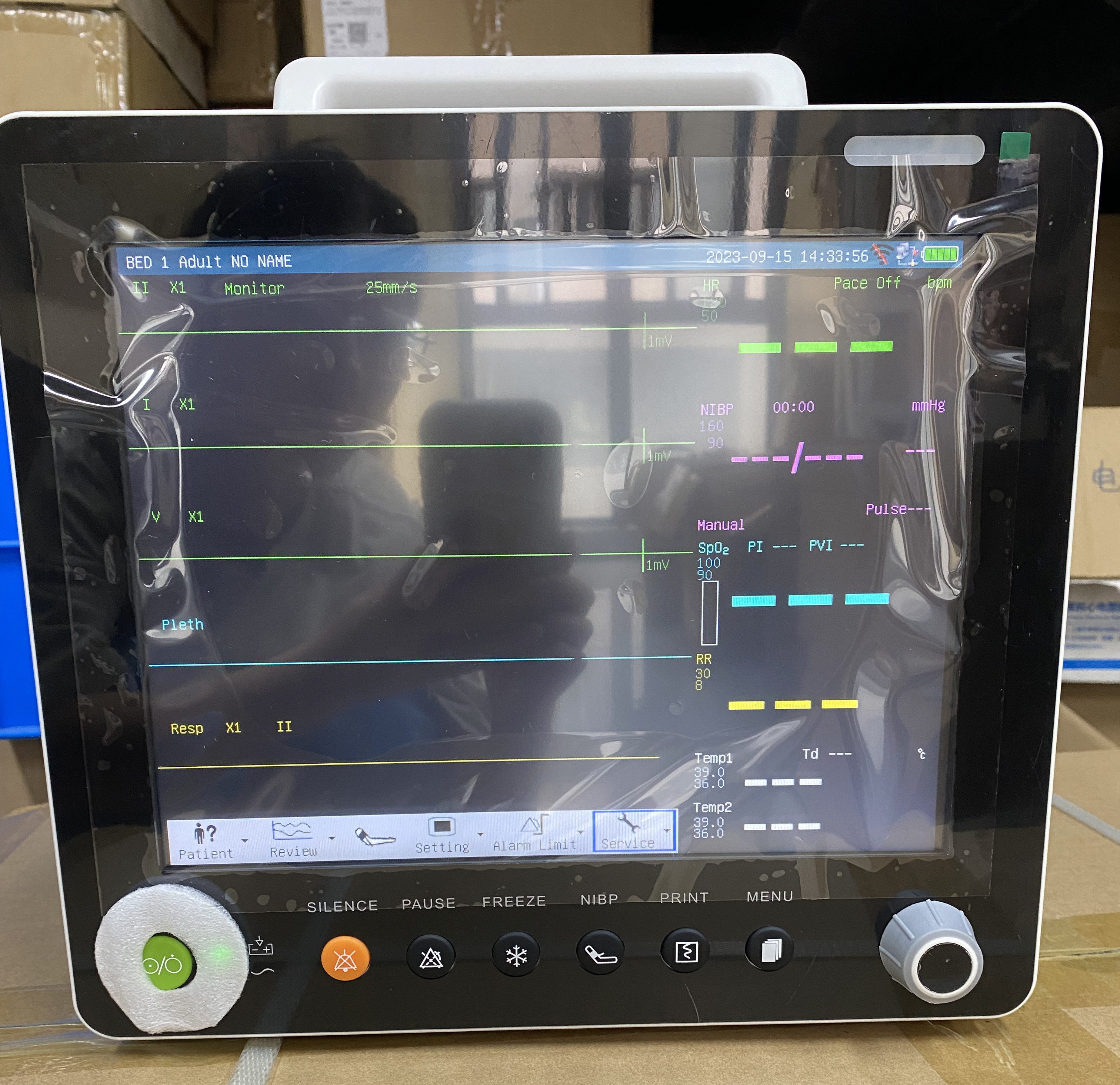 Hospital Icu Multi Parameter Patient Monitor Portable Cardiac Monitor Medical Device