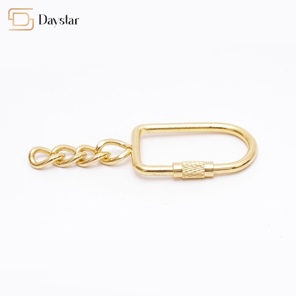 Diy Keychain Crafts / Jewelry Making Metal Locking Carabiner Keychain With Jump Rings