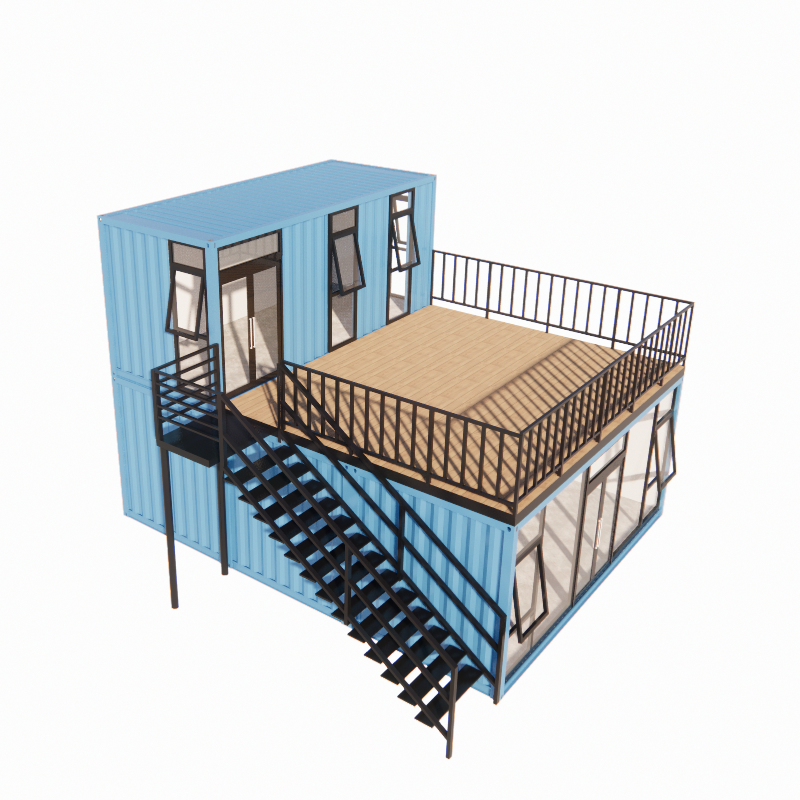 Prefab Shipping Container Bar Pop Up Coffee Shop Restaurant Mobile Container Bar with Galvanized Steel Bending Steel Frame 180g