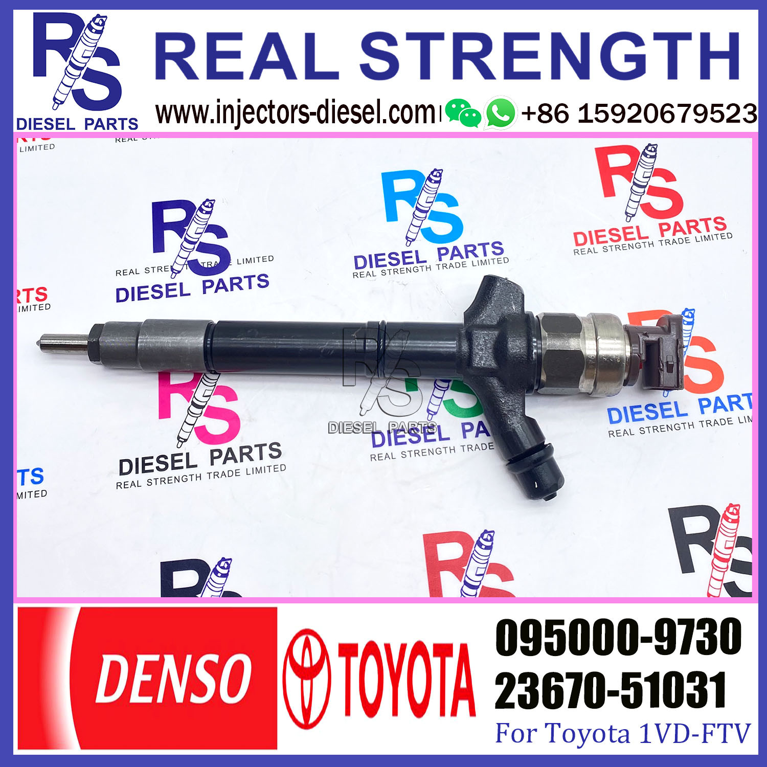 Diesel engine parts fuel injector 095000-9780 095000-9730 23670-59037 for diesel engine 1VD-FTV