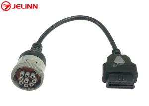 Quality Gray CAT 9 Pin to OBD 2 OBD2 16 Pin Cable for Caterpillar wholesale