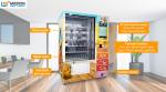 22 Inch Screen Cheese Vending Machine For Advertising Support Contactless