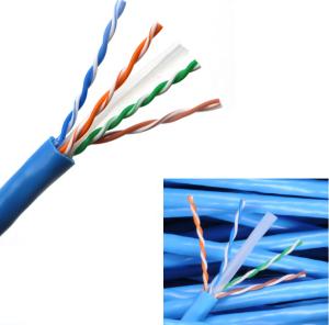 Quality Cat6 305m CCA Utp Cable Indoor Fluk E Pass 4pr 23 Awg Category 6 Lan Cable wholesale