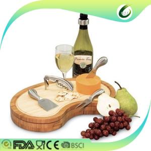 Quality Home Organic Bamboo Cutting Board With Drawer , Bamboo Cheese Set SGS Approved wholesale