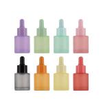 Flat Shoulder Cylinder Dropper Bottle , Skin Care 20ml Glass Dropper Bottle