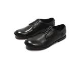 Brown / Black Single Monk Strap Shoes , Wedding Single Buckle Mens Shoes
