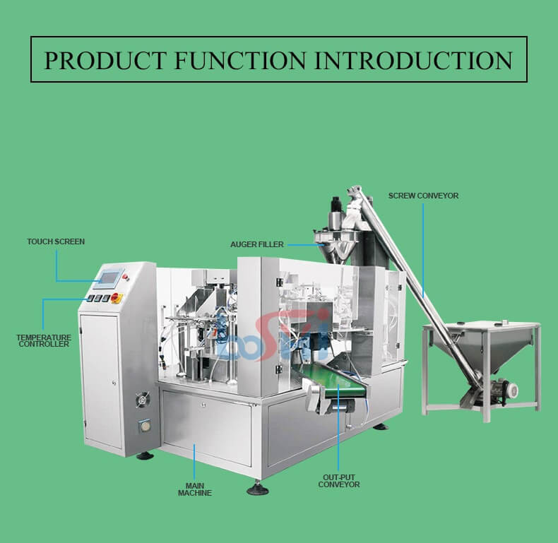 Bean Powder Grain Powder Spice Powder Premade Pouch Packaging Machine 200g 500g