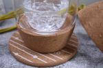 Glass Storage Carafe Natural Cork Coasters Bottom Base Anti Acid Anti Alkali