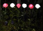 Solar silicone rose Lights Outdoor Lawn Park Decoration Lamp LED Silicone Rose