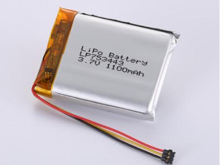 LP753443 3.7V 1100MAH li ion battery manufacturers Silver High Capacity LiPo