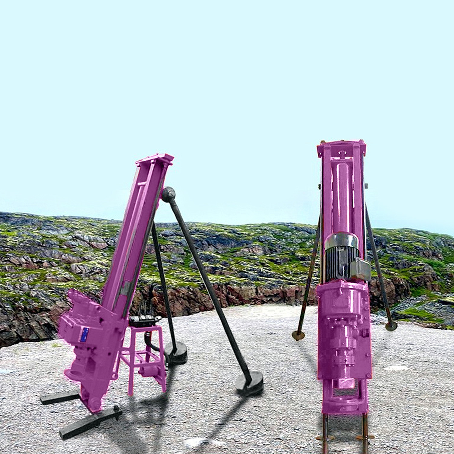 Hydraulic Rotary Blast Hole Portable Bucket Drilling Rig Small DTH Drilling Rig Machine