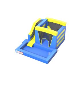 Quality Blue Yellow Inflatable Jumping House With Slide And Pool wholesale
