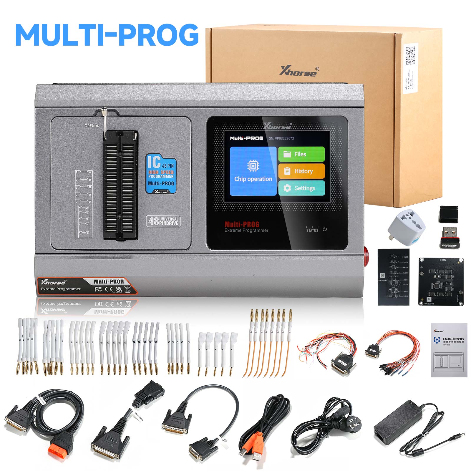 Xhorse Multi Prog Programmer ECU Gearbox with Free MQB48 License RH850 Expert Mode Batch Write Chips