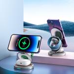 Portable Wireless Charger Foldable 15W High Speed Wireless Charger For Earphones