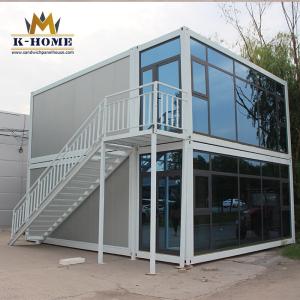Quality Two Story Portable Construction Office With Glass Wall Modern Design wholesale