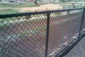Quality Black PVC Coated Chain-Link Fence/Cyclone 2.1m*15m*50mm*3.3mm*52.8kg wholesale
