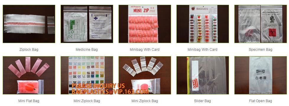 LDPE apple mini zip lock poly bag/printed plastic packaging bag, Apple Mini Zip lockk Baggies Mix Colors 1.5"x1.5"