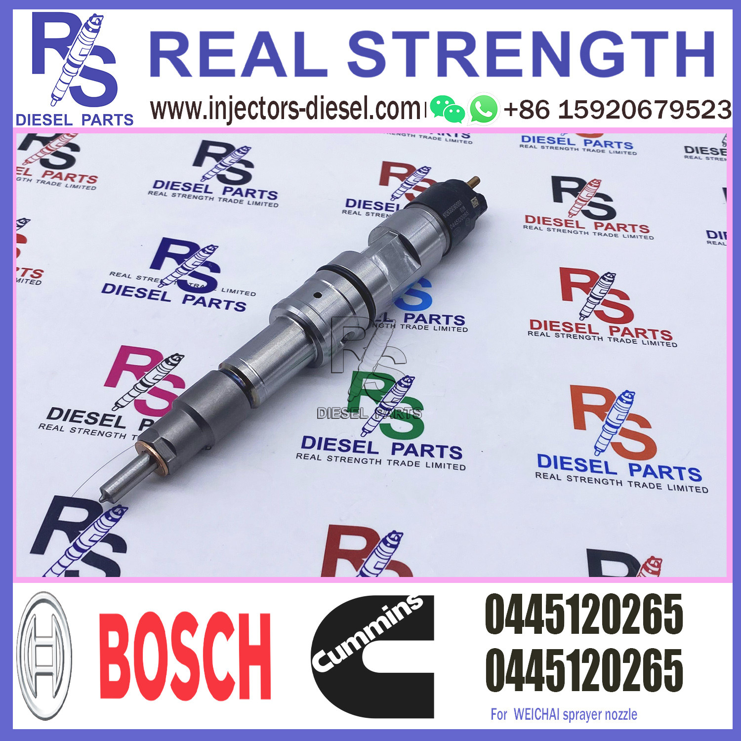 HOWO 380 BOSCH Diesel Injector 0445120265 612630090028 VG1246080051