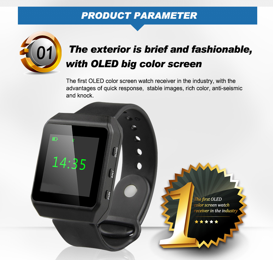 Fashionable direct charging portable wrist watch with super long standby time and colorful display