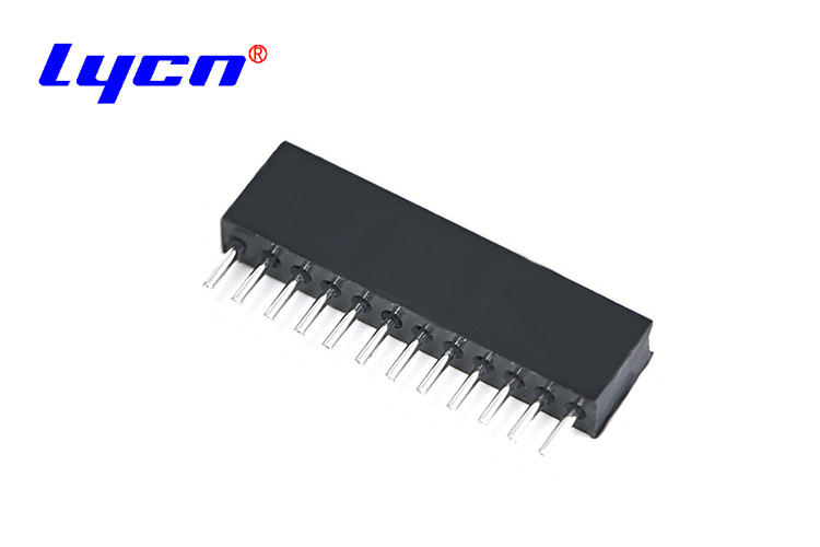 1.27 Mm Round Pin Header SIP Socket Machined Single Row 180° DIP