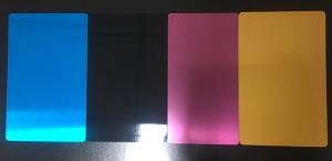 Quality Eco Friendly Laser Machine Parts , Rectangular Metal Name Card With Aluminum Sheet Material wholesale