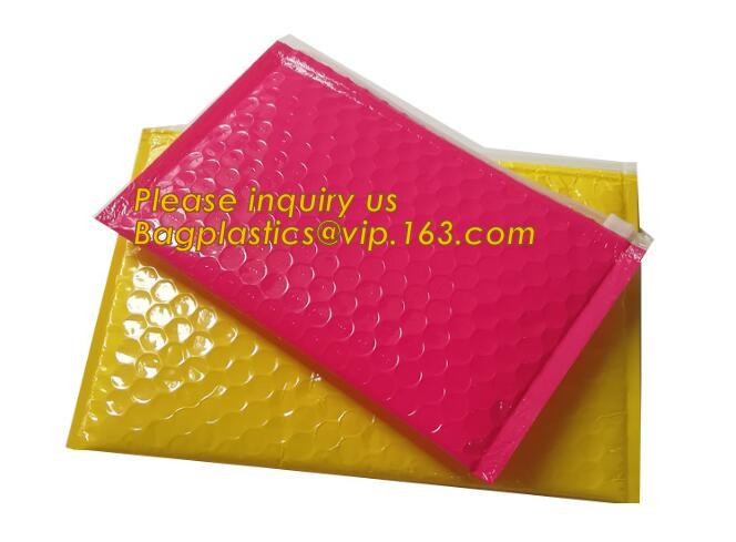 Cosmetic Pink Slider Padded Bag/Silver k Bag With Bubble,Padded Envelopes Cheap Aluminium Foil k Holographic
