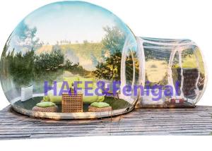 Quality Dome Inflatable Bubble Tent With Tunnel PVC Tarpaulin wholesale