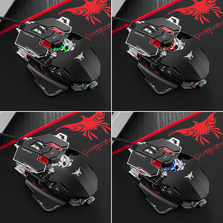 50uA 30m 500Hz 2402MHZ USB Wired Gaming Mouse