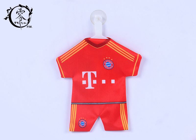 Soccer Fans Car Decoration Items Window Mini Jersey With Sucker Hanger Promotion Gifts